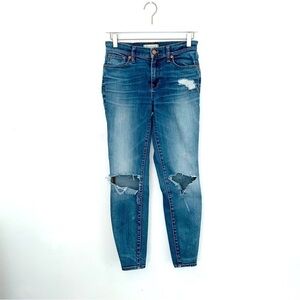 Madewell 9" High-Rise Skinny Jeans: Torn-Knee Edition size 26